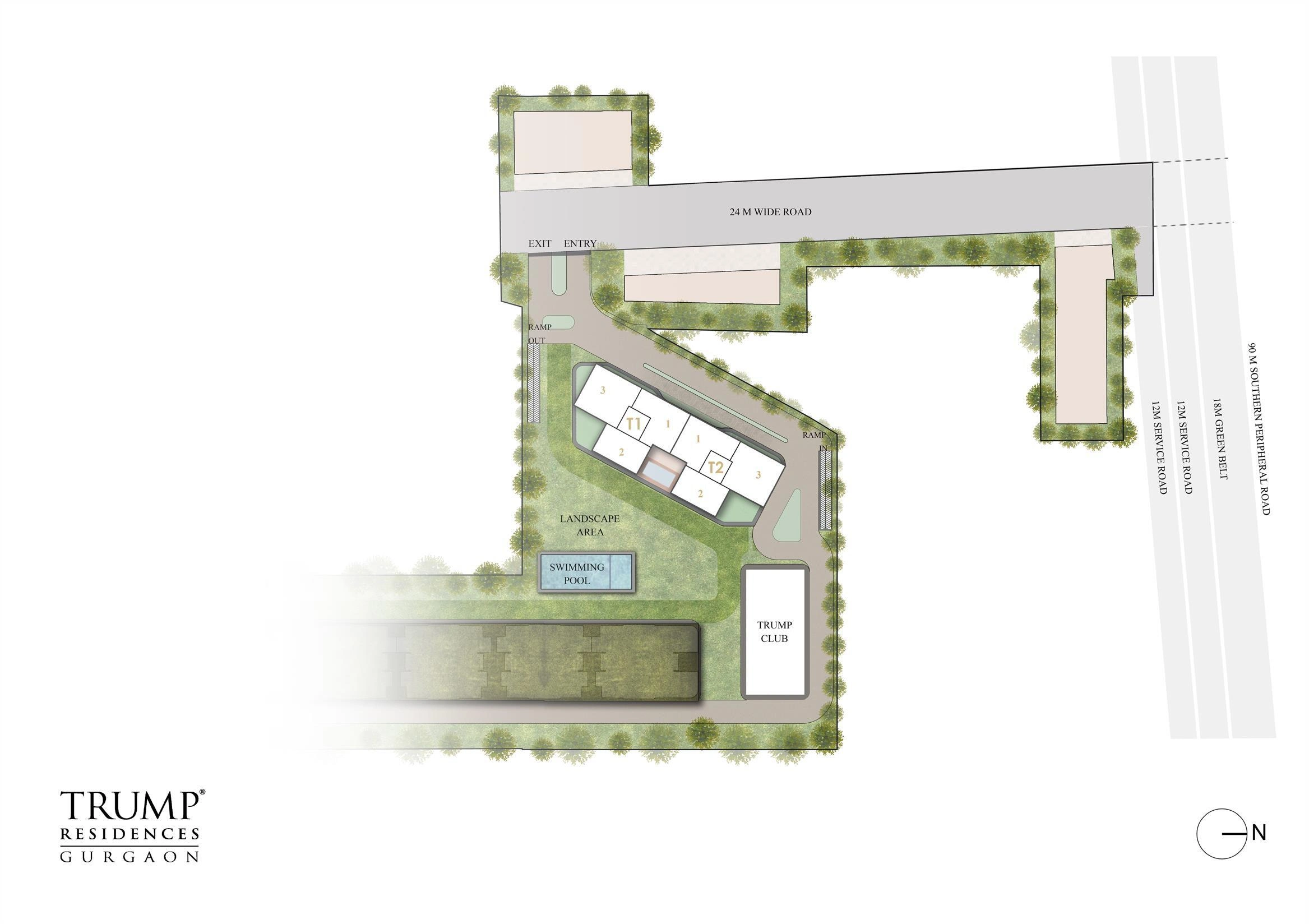 Master Plan Of Trump Tower Noida