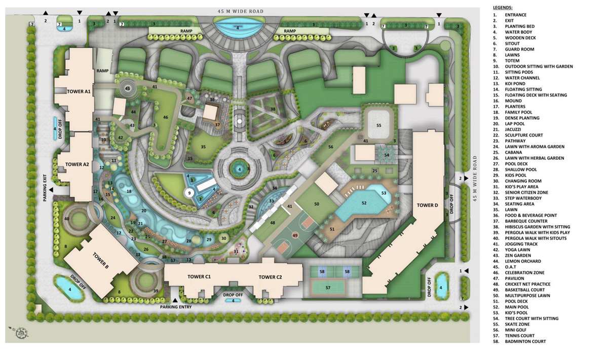 Master plan of M3M The Cullinan