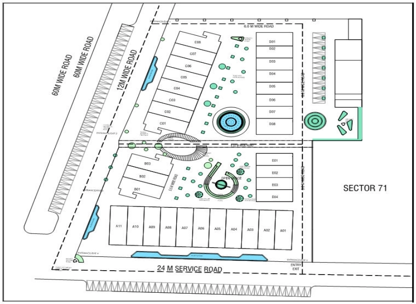 Master Plan Of Whiteland Urban Cubes 71 Gurgaon