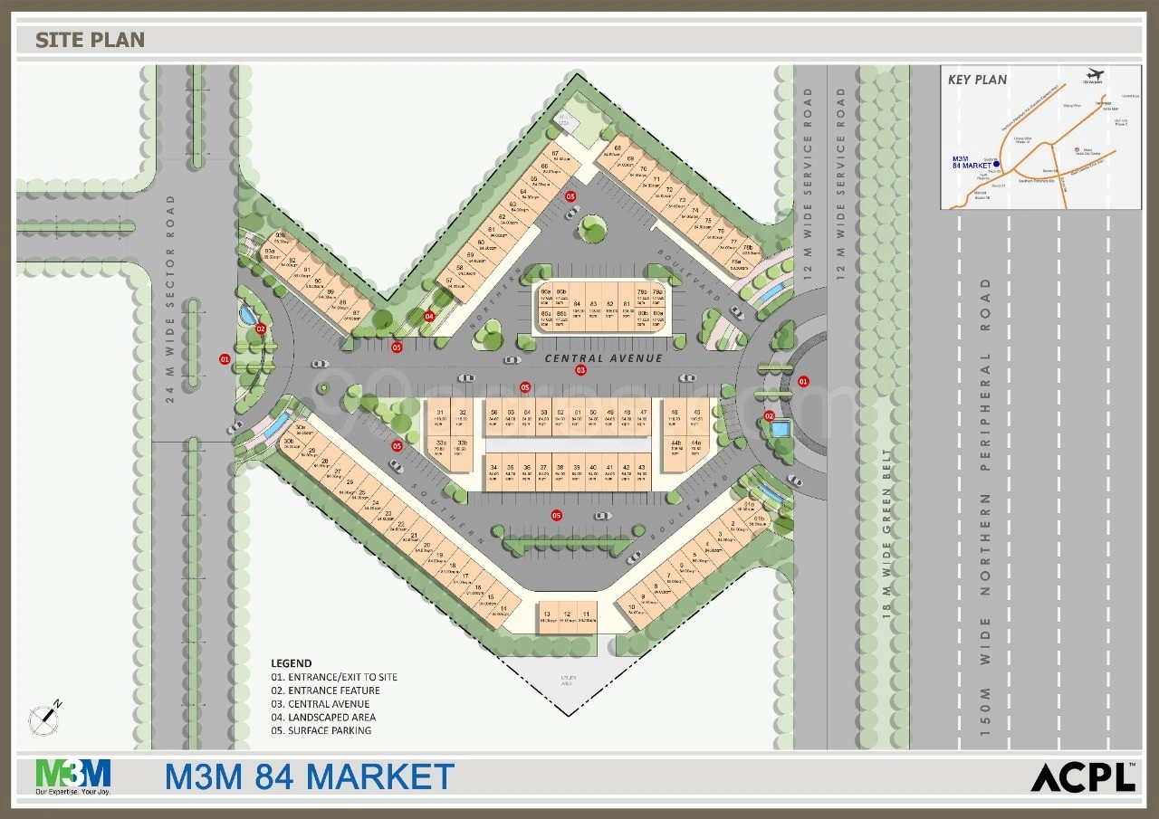 Master Plan Of M3M 84 Market