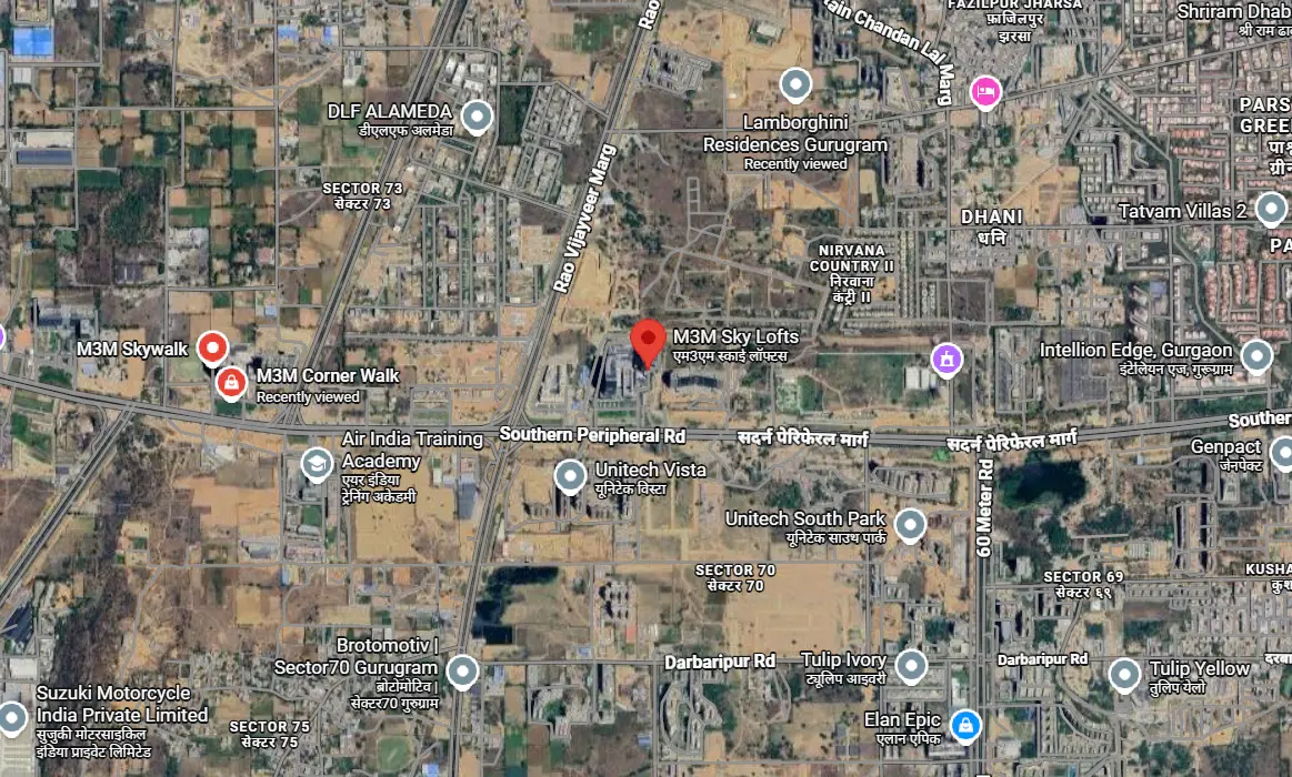 Site Plan Of M3M Skylofts