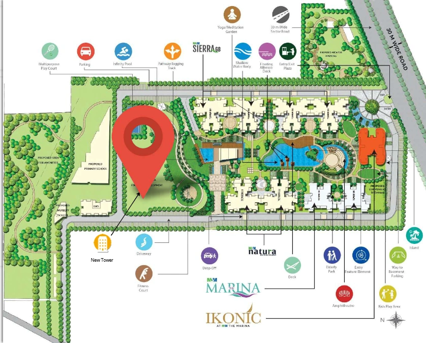 Master Plan Of M3M Flora 68