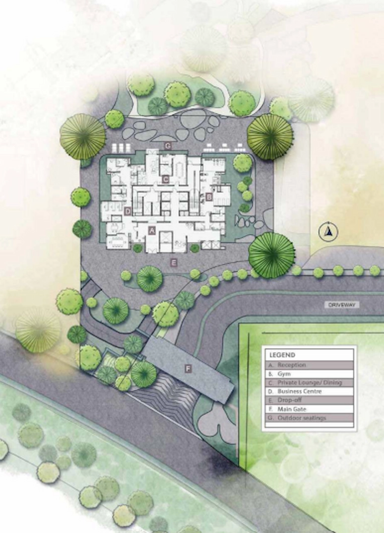 Master Plan of Krisumi Waterfall Suites