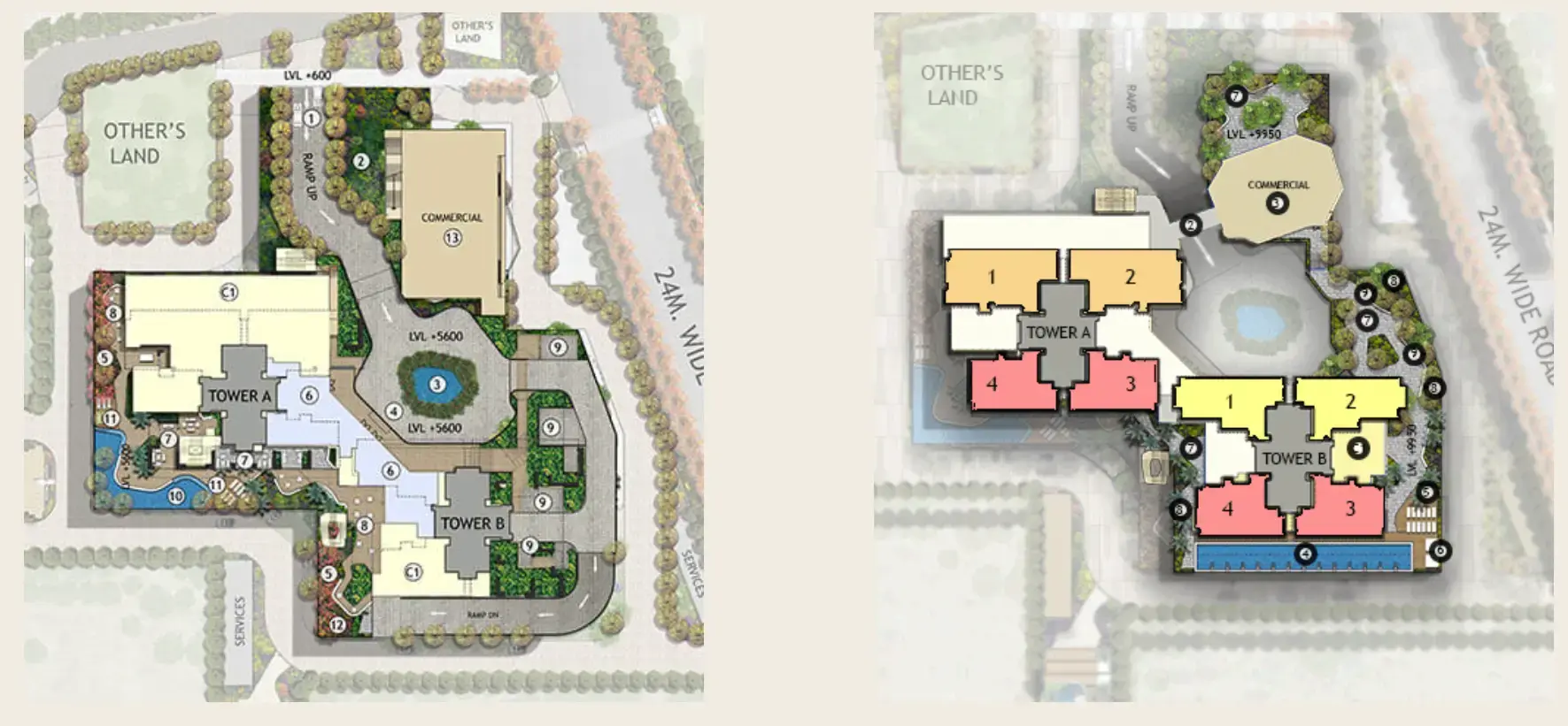 Master Plan Of Signature Global Twin Tower DXP
