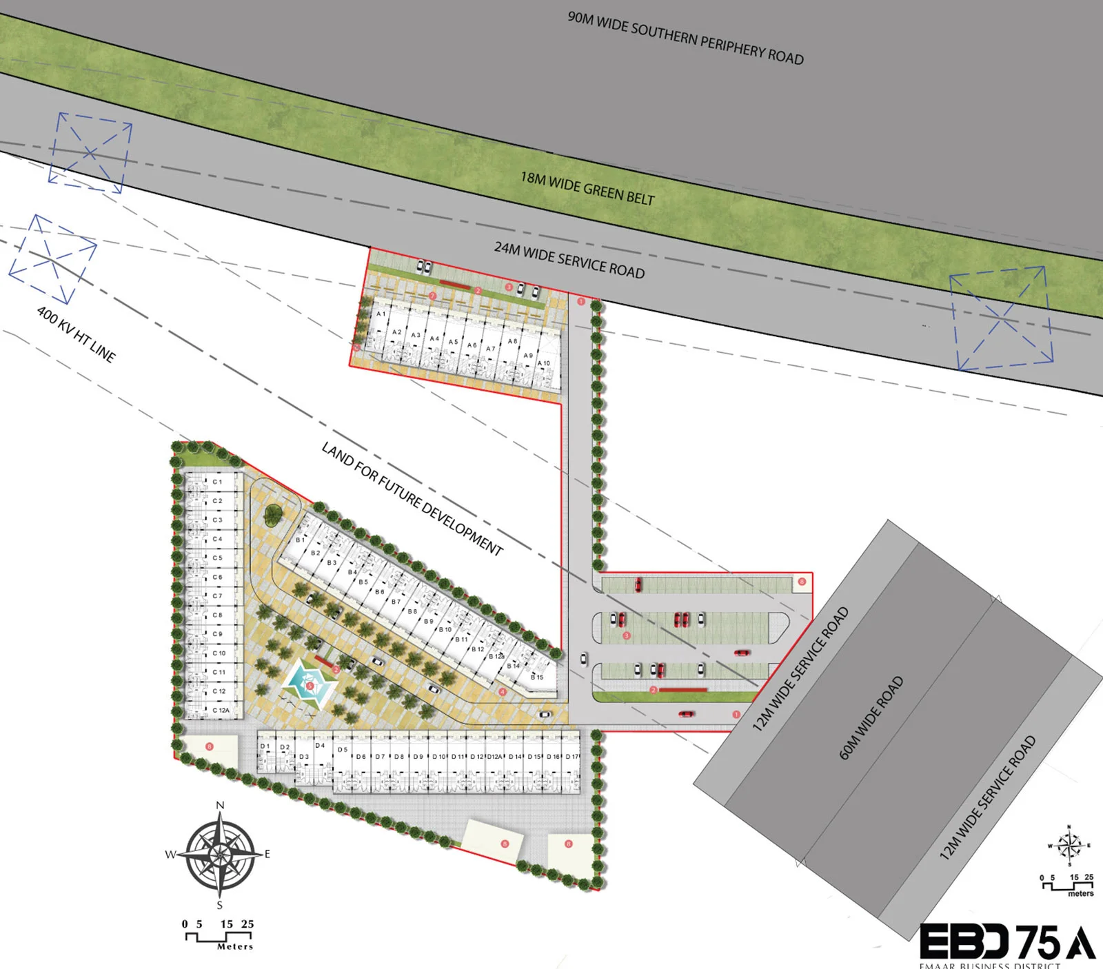 Master Plan Of Emaar Business District 75A