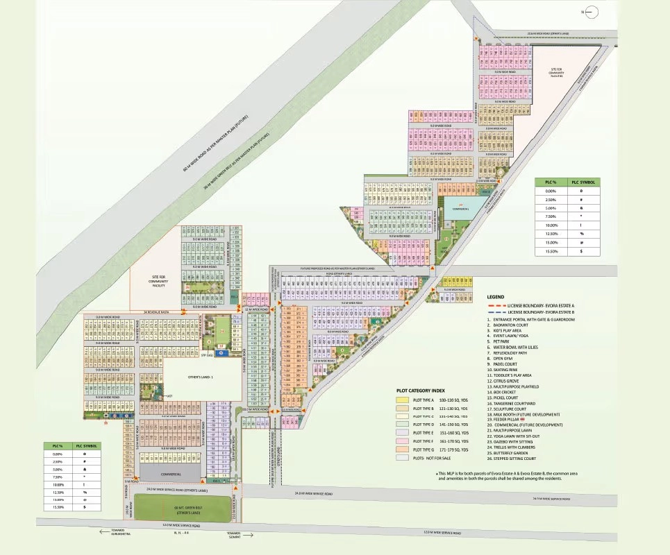 Master Plan Of Godrej Evora Estate