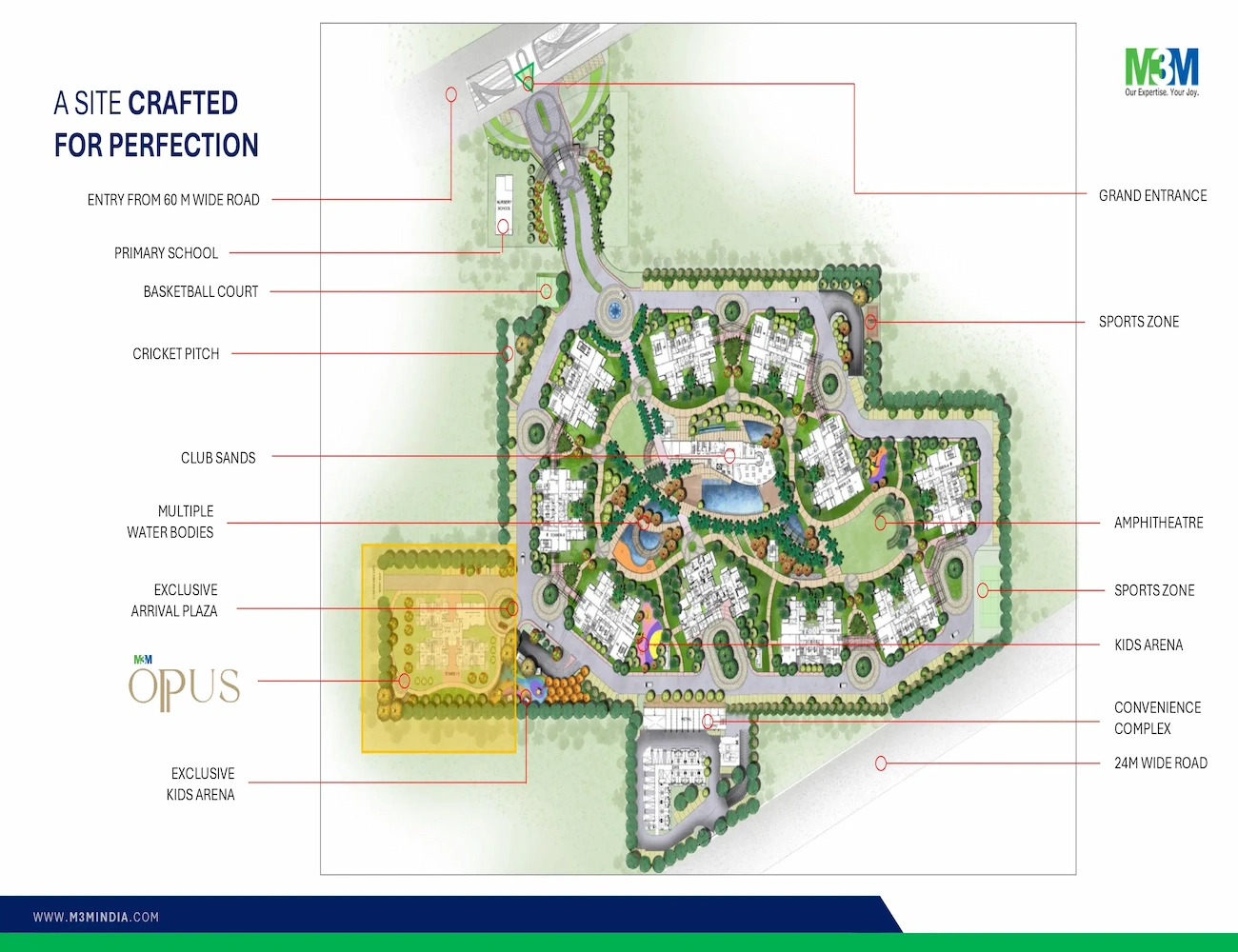 Mater Plan of M3M Opus at at Marlin
