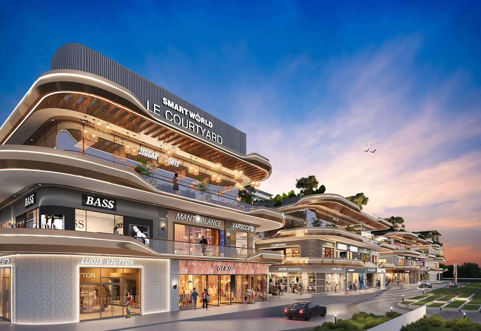 Smartworld Le Courtyard High-Street Retail Market in Sector 98 Noida