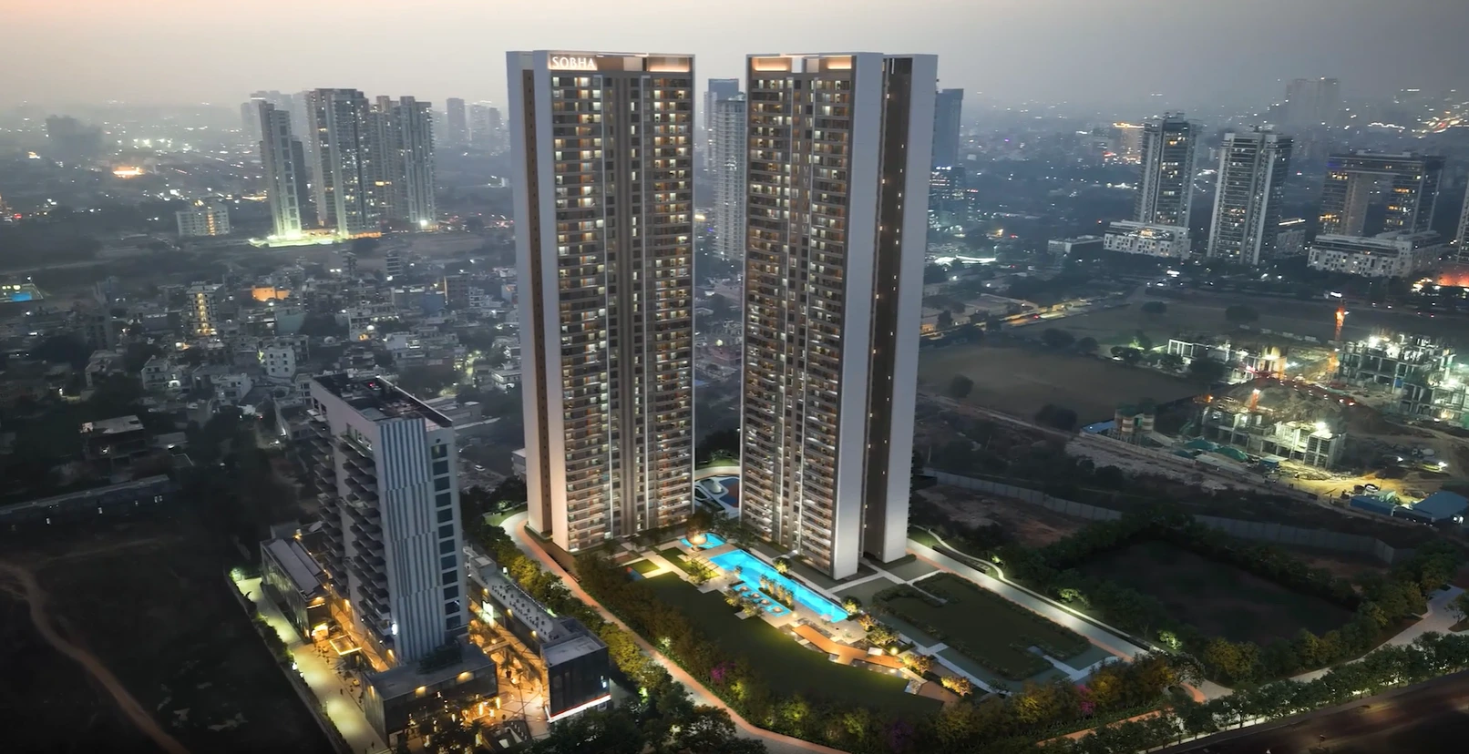 Sobha Crescent Aerial View