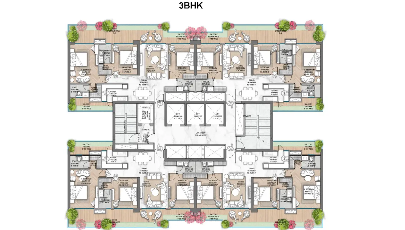 3 BHK 1