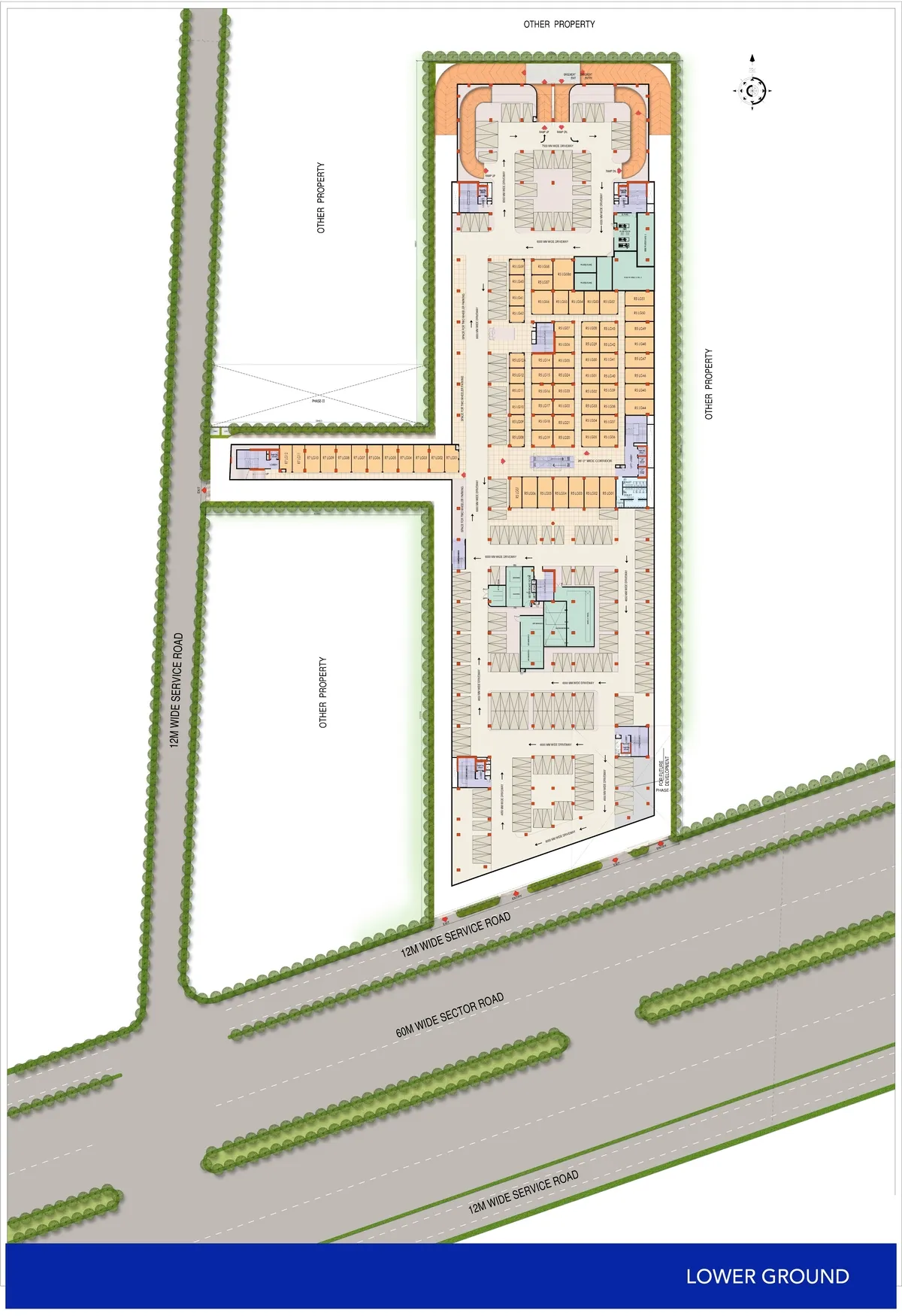 Lower Ground Floor Plan Of M3M ROUTE 651