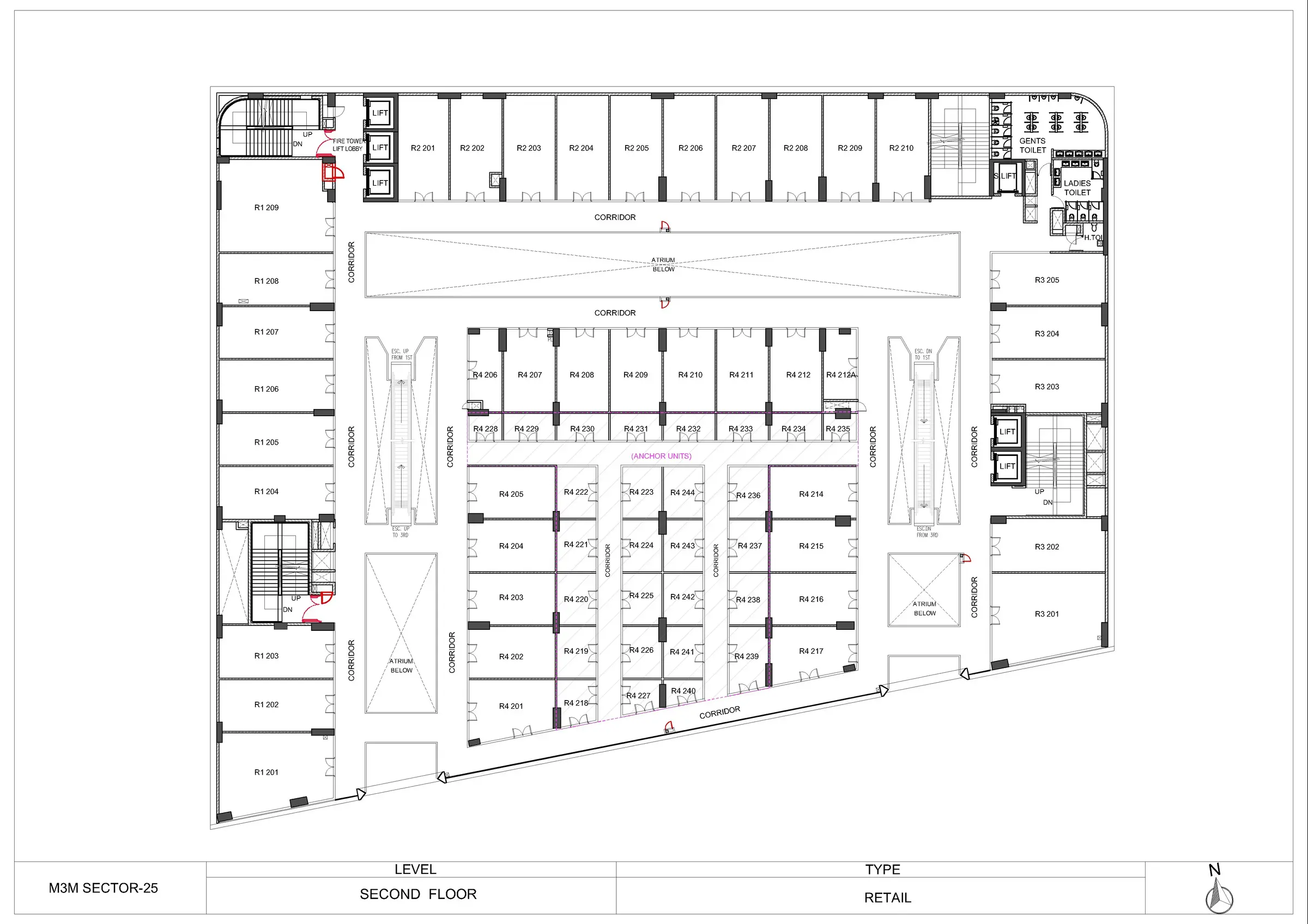 Second Floor Plan Of M3M Jewel2