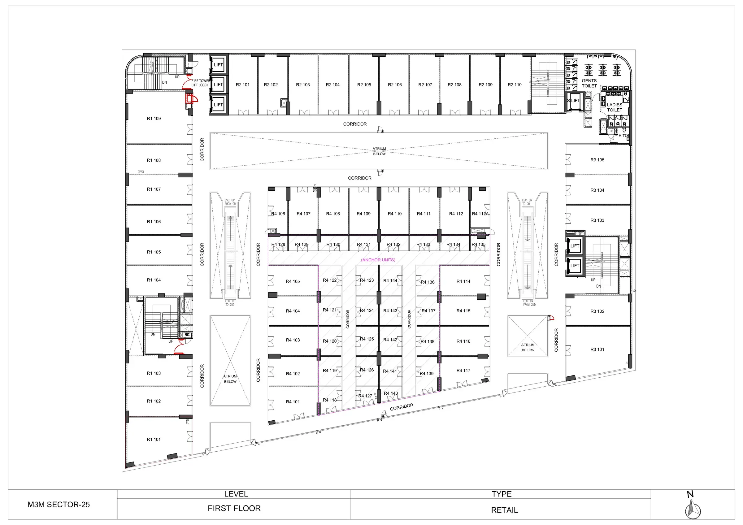 First Floor Plan Of M3M Jewel1
