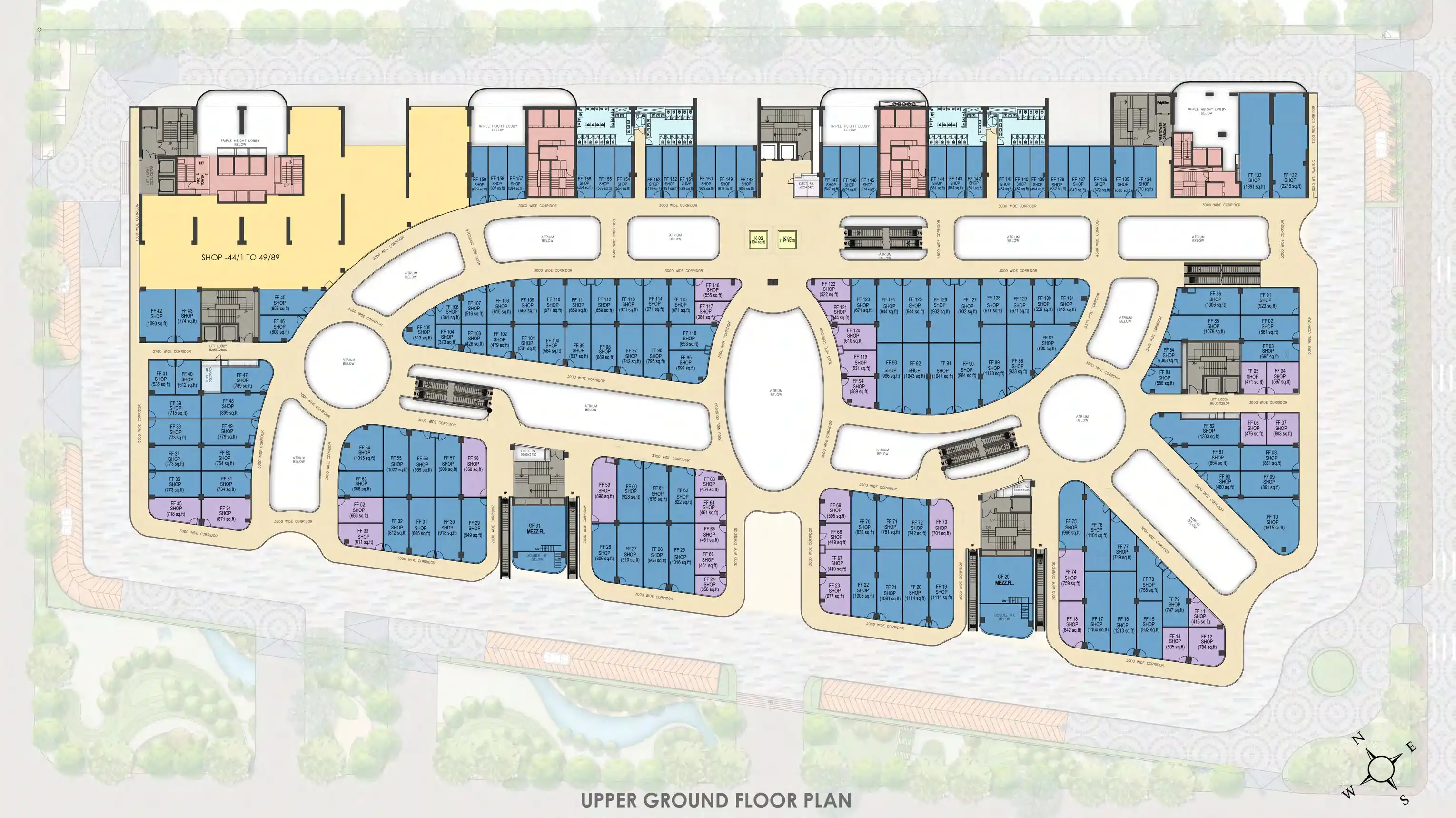 Upper Ground floor plan Of smartworld le courtyard2