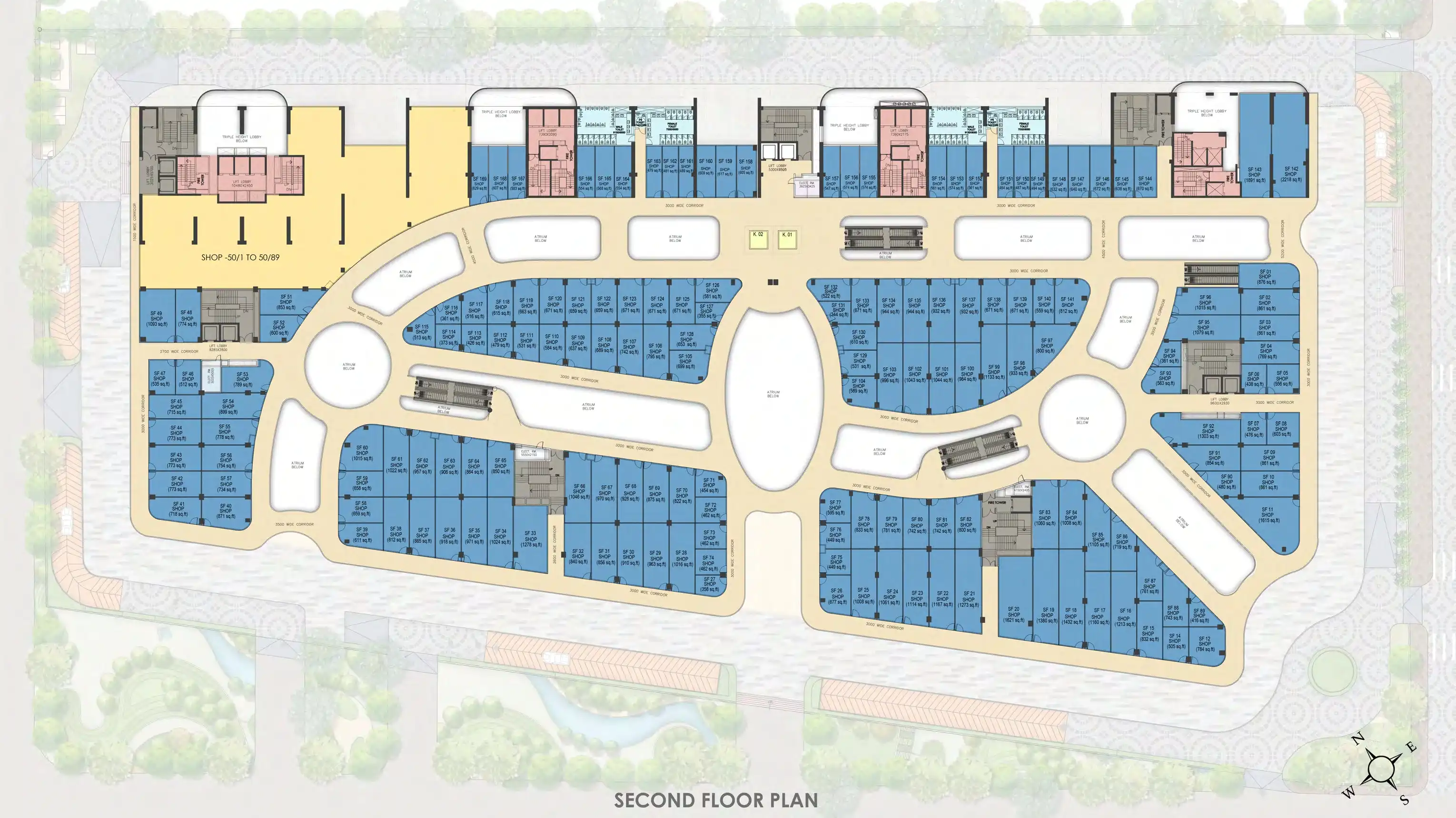 Second floor plan of smartworld le courtyard3