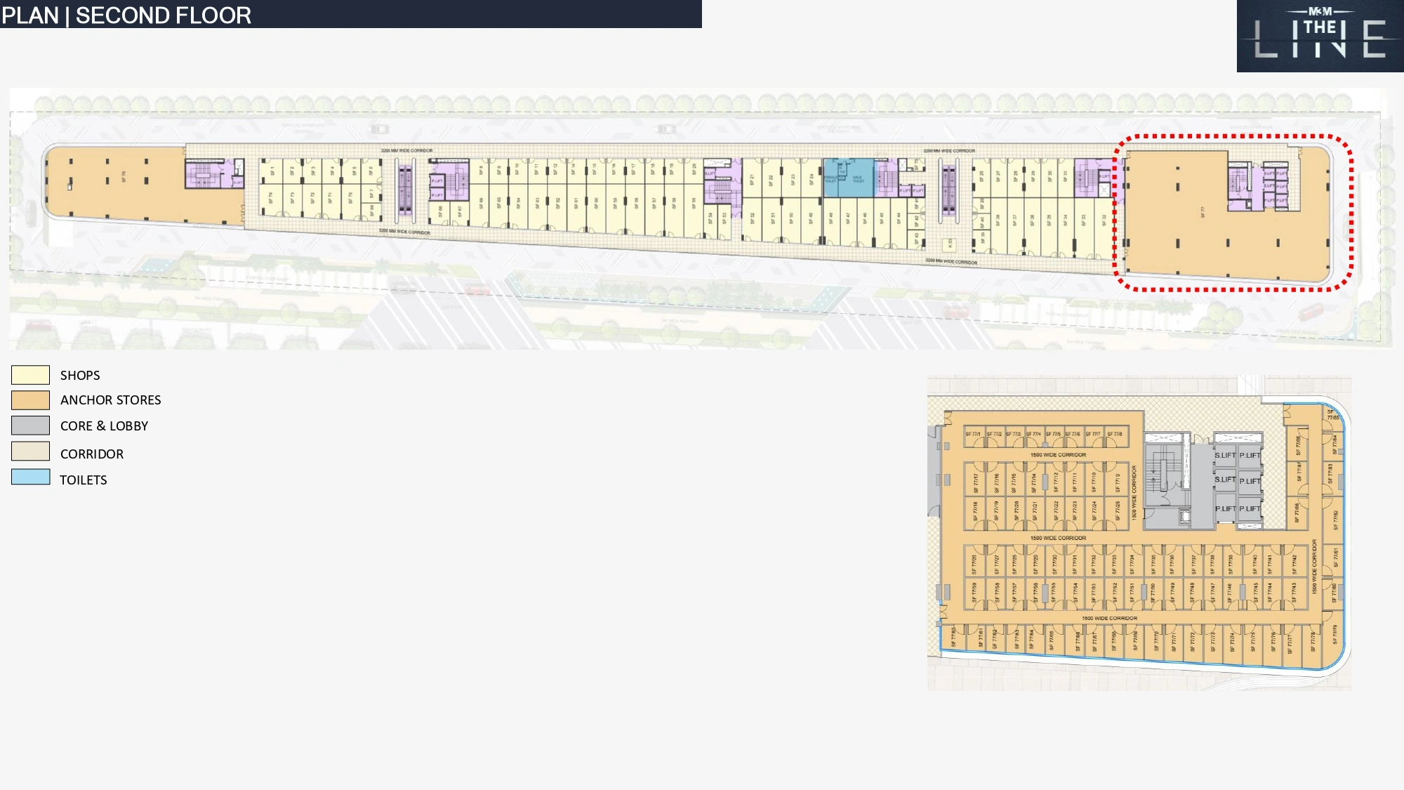 Second Floor Plan Of M3M The Line Avenue4