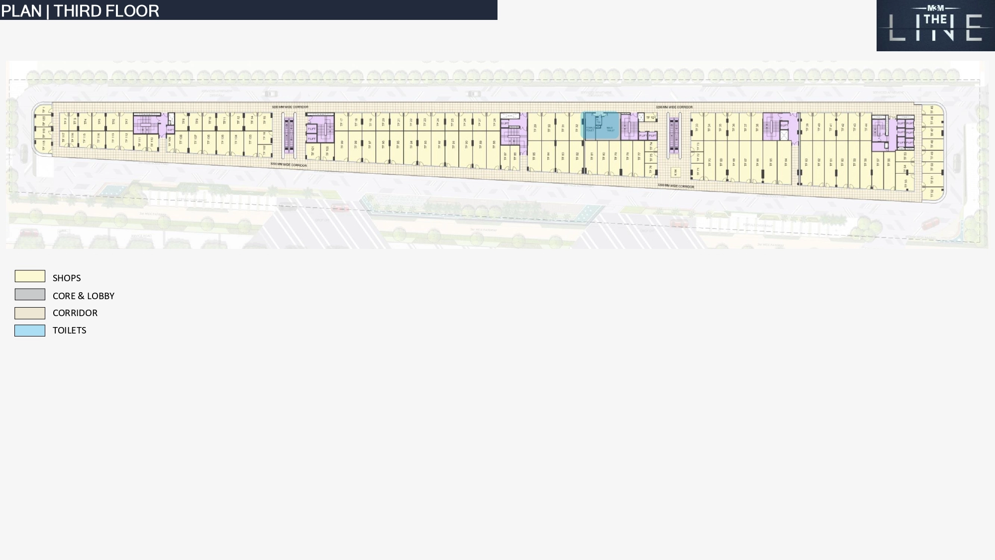Third Floor Plan Of M3M The Line Avenue5