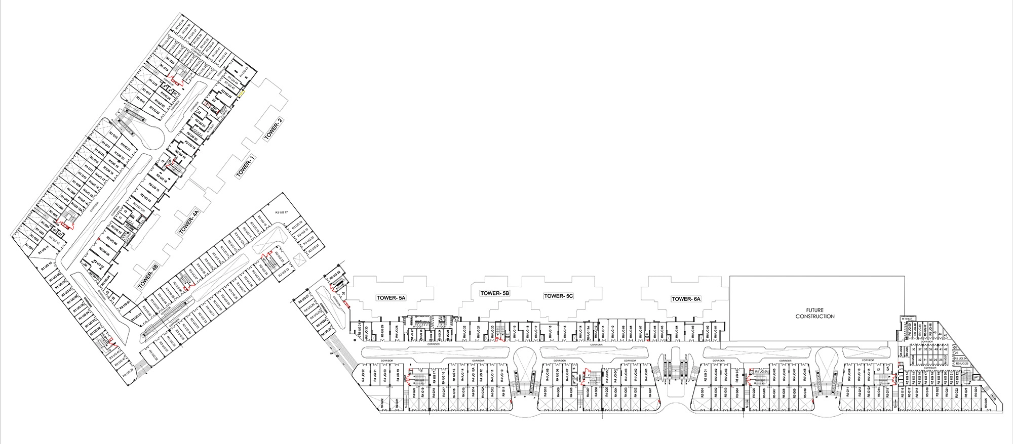 Second Floor Plan Of M3M Capital Walk4