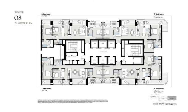 Typical 3BHK Floor Plan Of BPTP GAIA Residences1