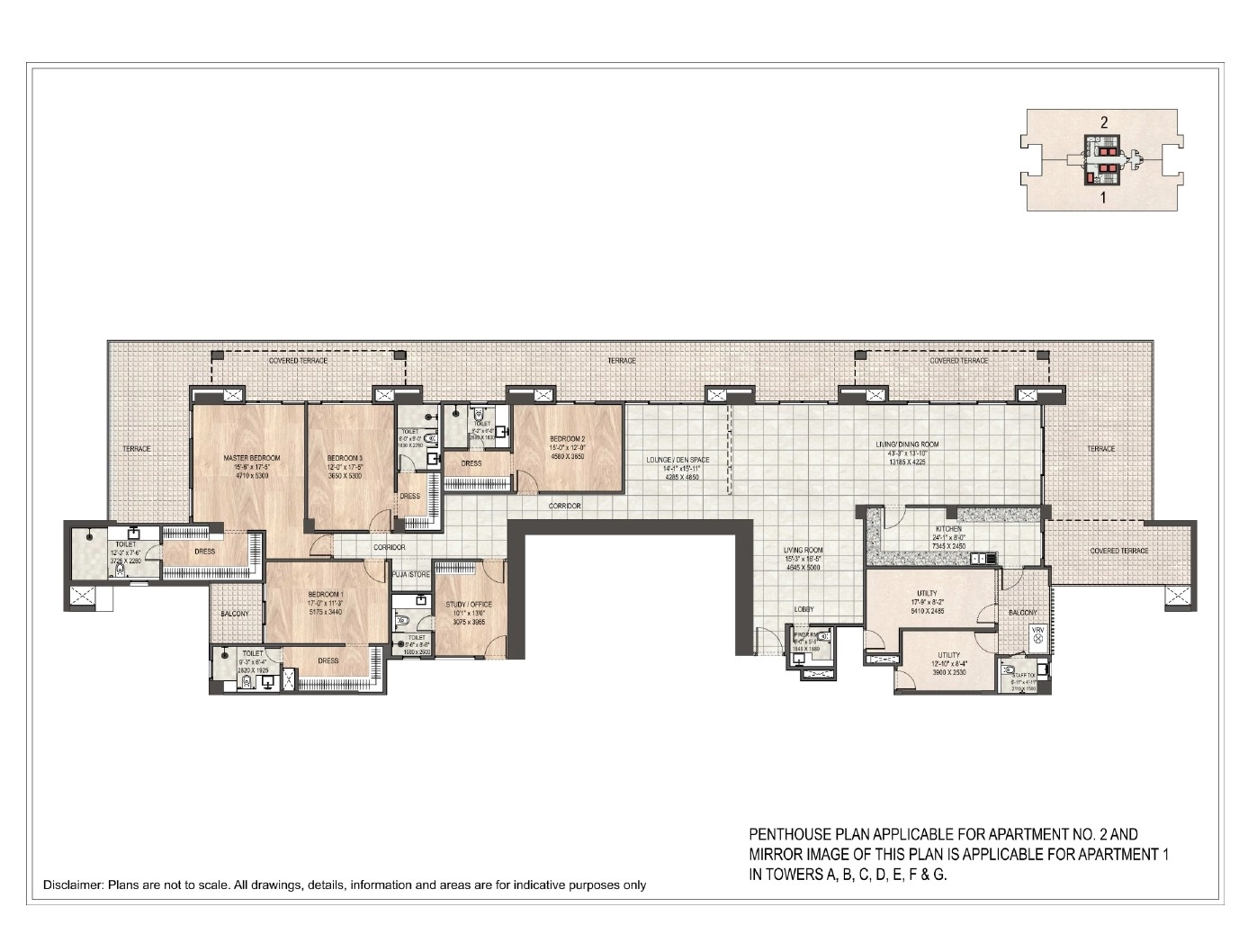 Penthouse Floor Plan Of DLF Privana South2
