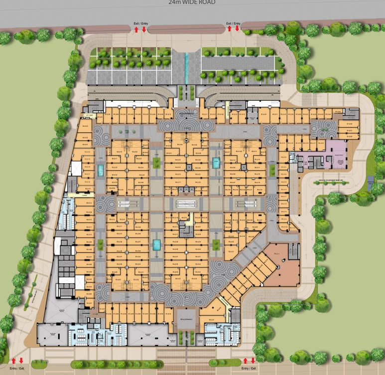 Lower Ground Floor Plan Of M3M Broadway1