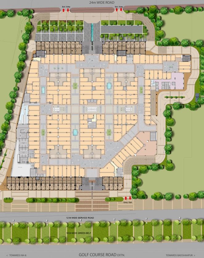 Ground Floor Plan Of M3M Broadway2