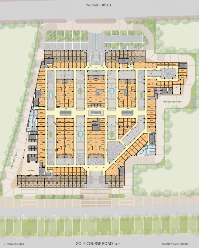 Upper Ground Floor Plan Of M3M Broadway3