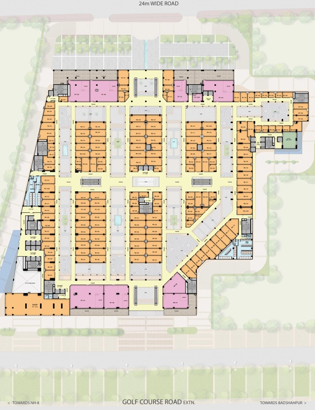 First Floor Plan Of M3M Broadway4