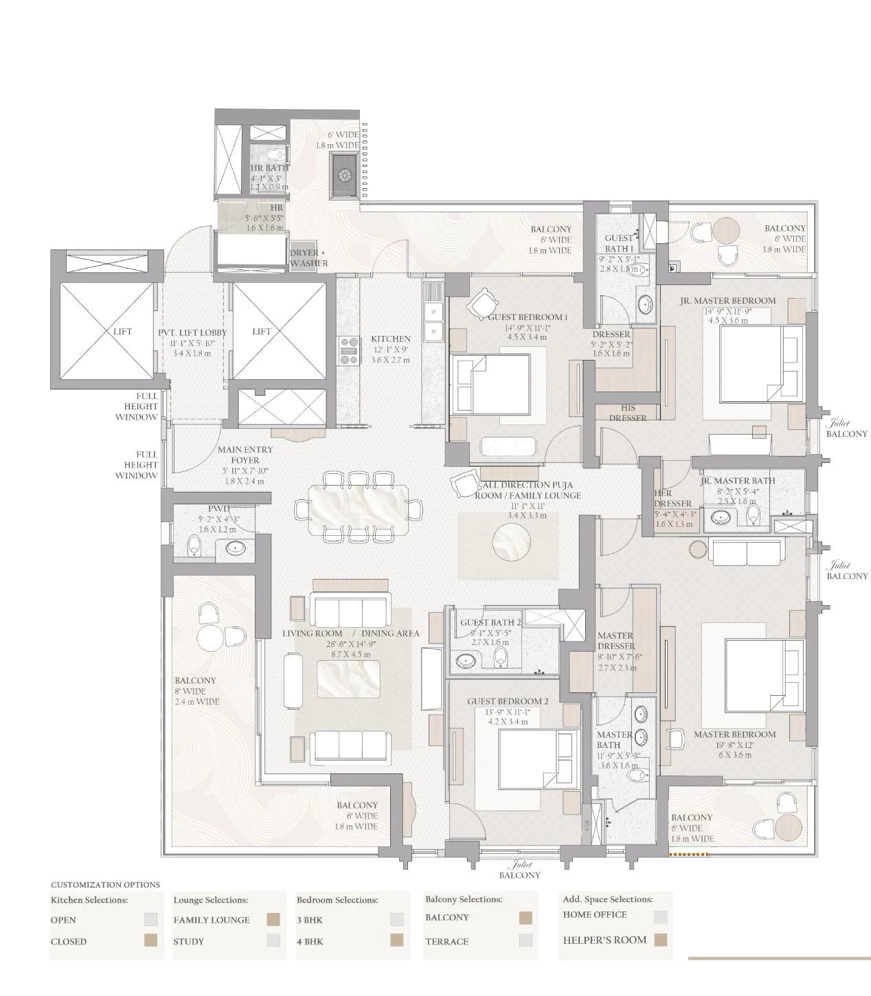 4BHK Floor Plan Of Tarc Ishva2