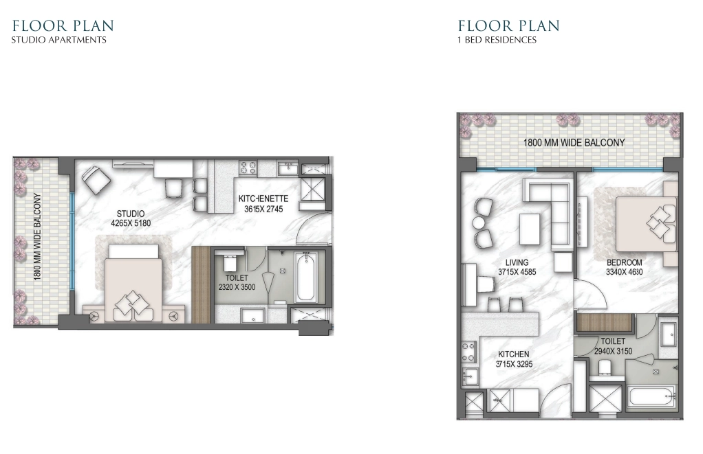 Studio Apartment Floor Plan Of Central Park Delphine Estataes 1