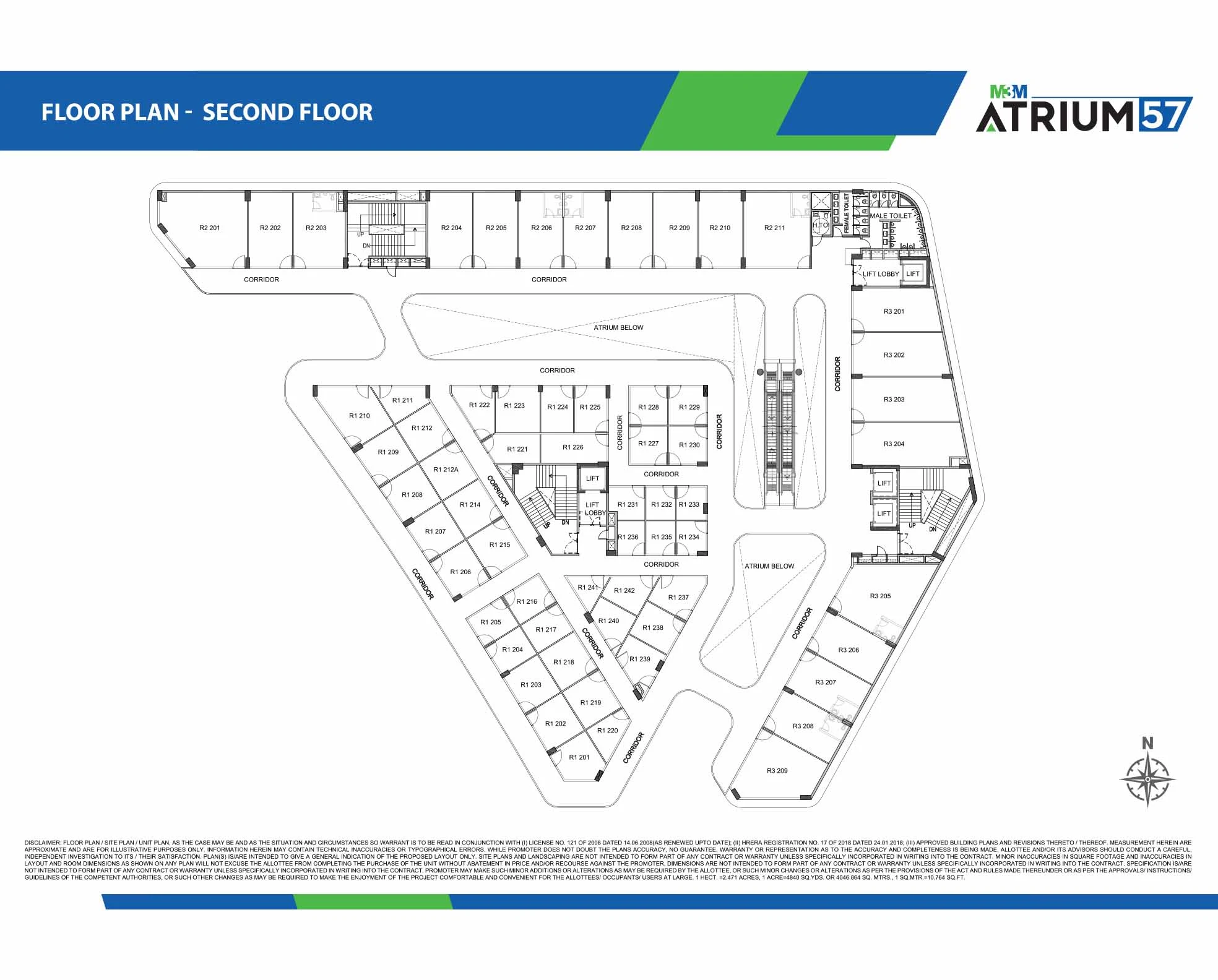 First Floor Plan Of M3M Atrium573