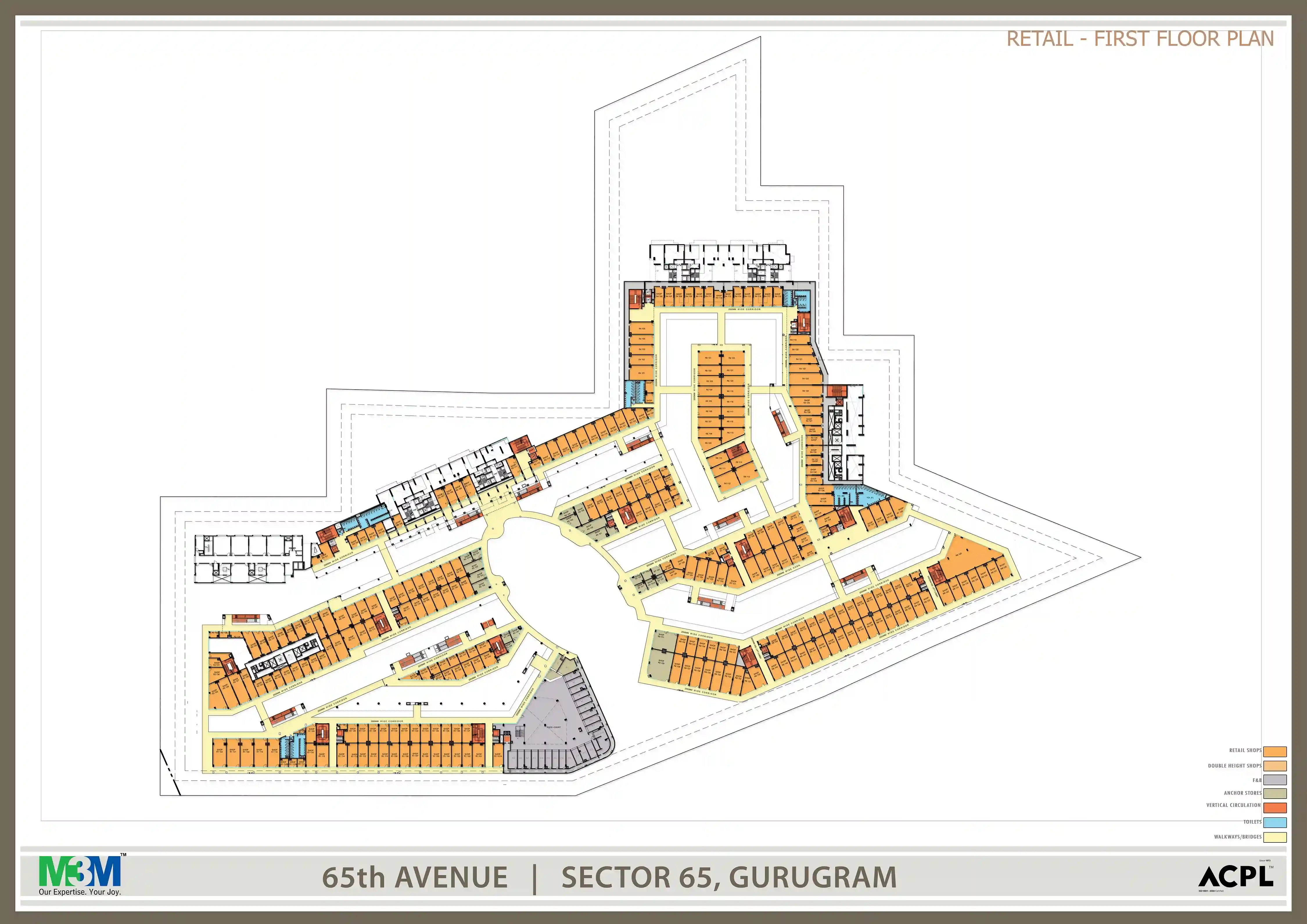 First Floor Plan Of M3M 65th Avenue3