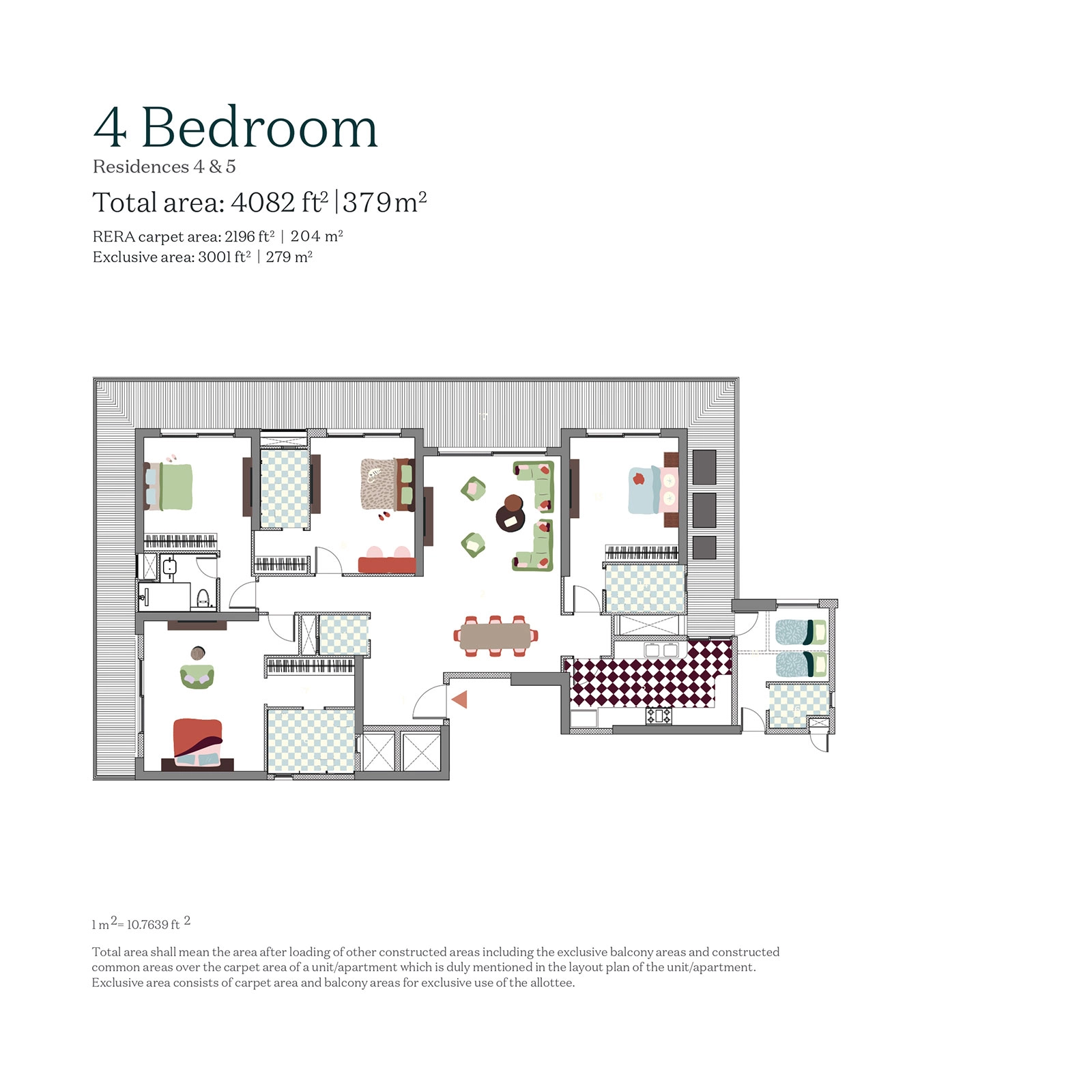 4 BHK Floor Plan Of Max Estate 3612