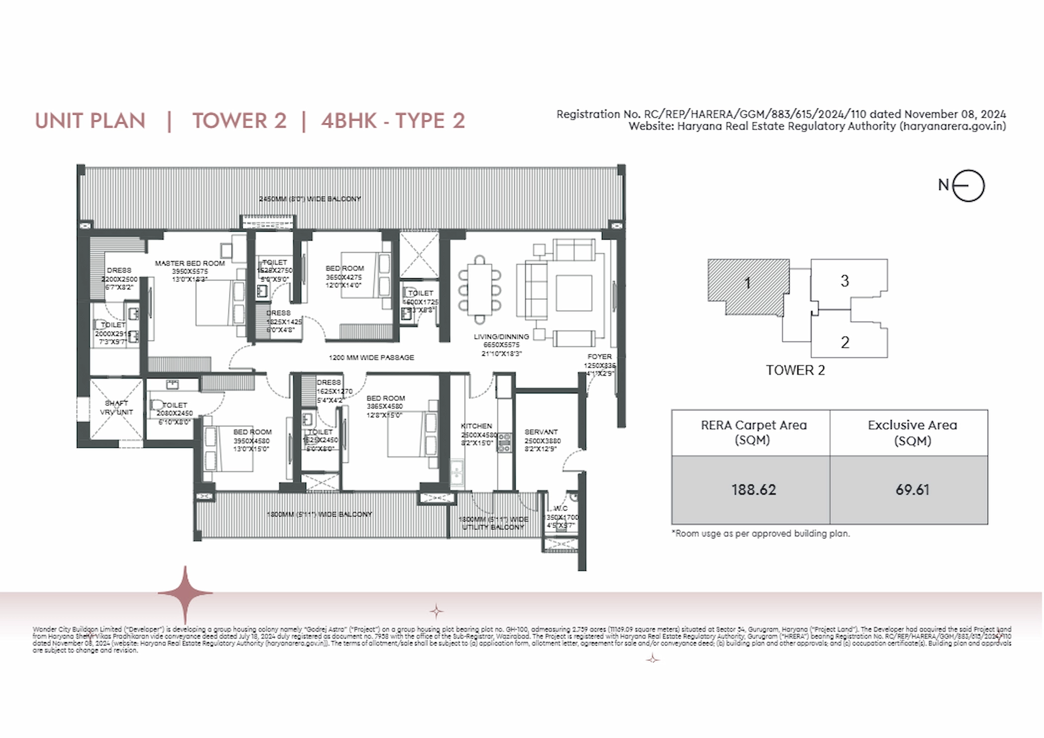 4BHK Floor Plan Of Godrej Astra1