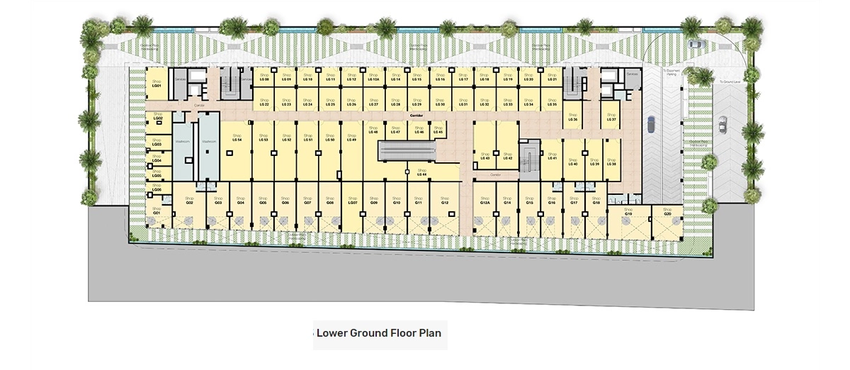 Lower Ground Floor Plan Of M3M Prive731