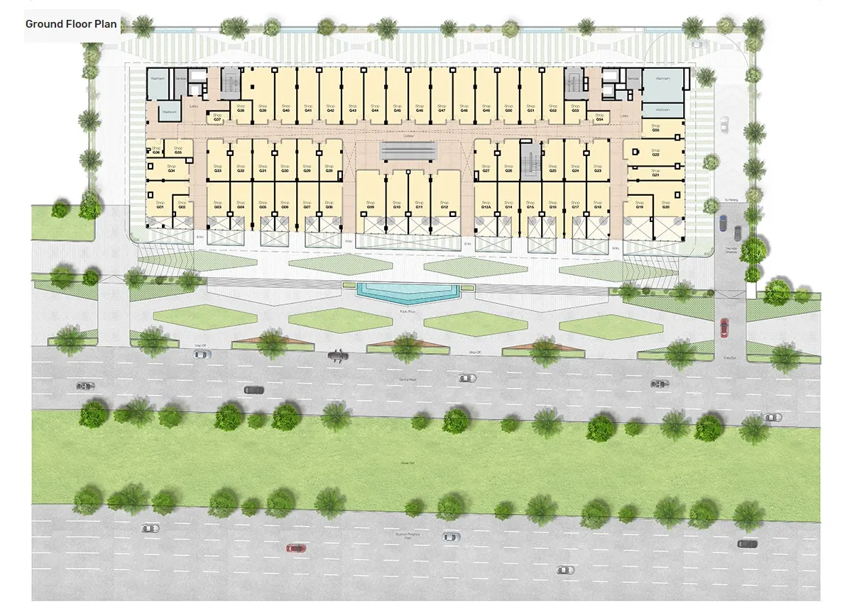 Ground Floor Plan Of M3M Prive732