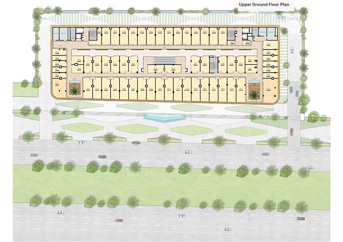Upper Ground Floor Plan Of M3M Prive733