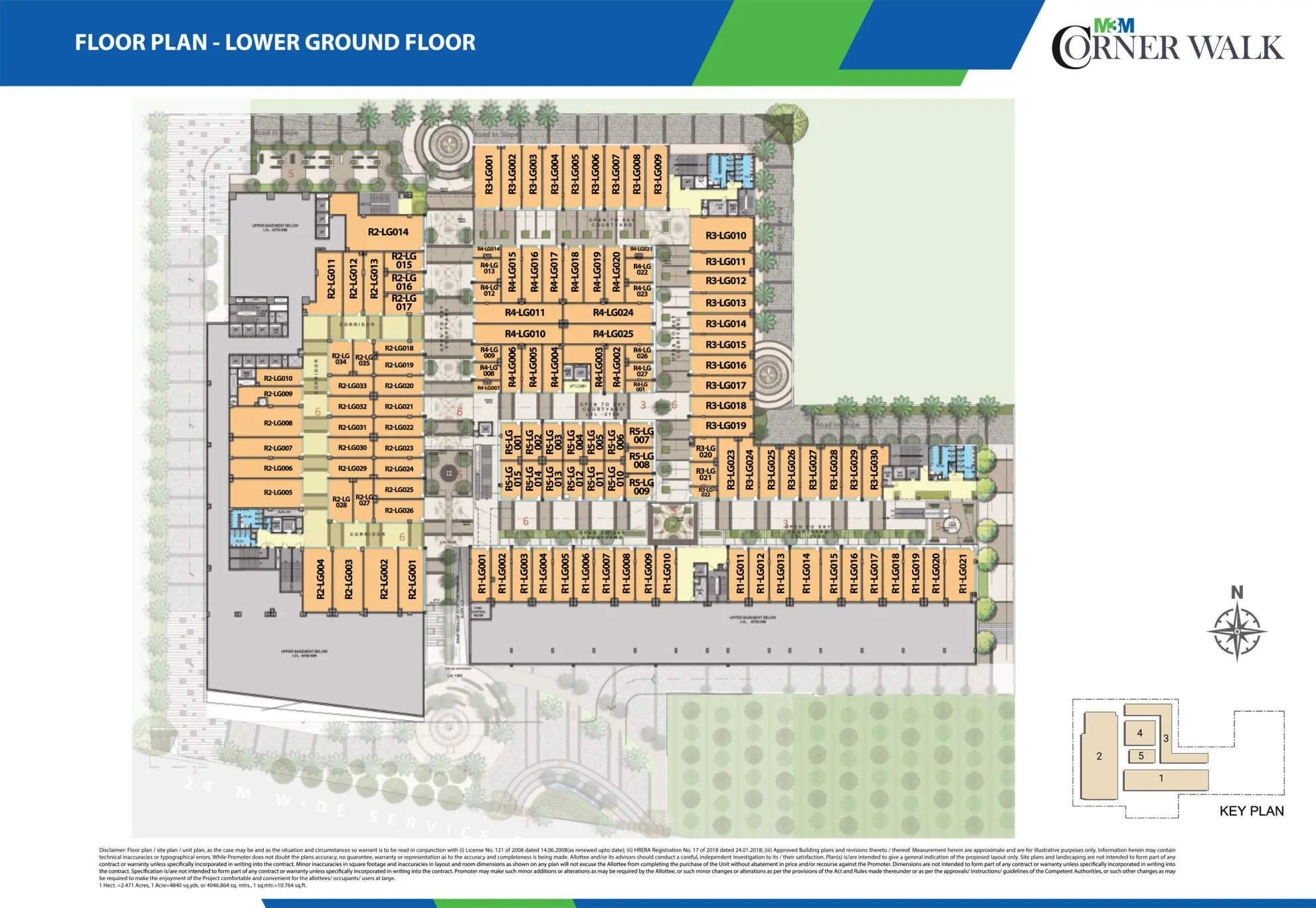 Lower Ground Floor Plan Of M3M Corner Walk1