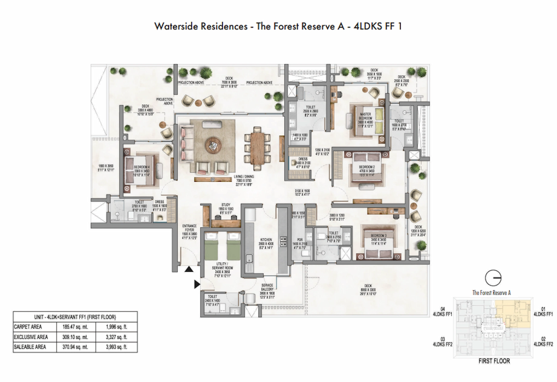 4 BHK Floor Plan Of Krisumi Waterside Residences The Forest Reserve2