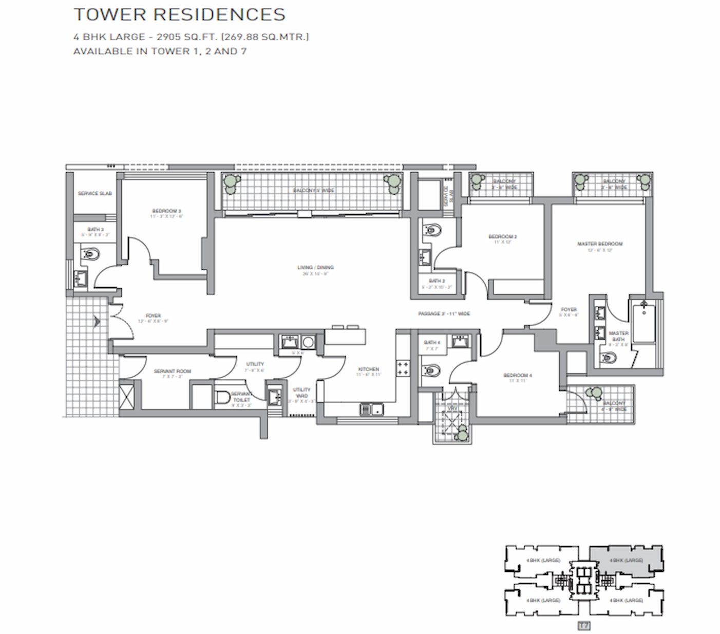 4 BHK Floor Plan Of Tata Primanti2
