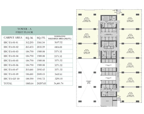First Floor Plan Of Emaar India Business Centre2