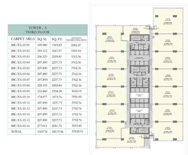 Third Floor Plan Of Emaar India Business Centre4