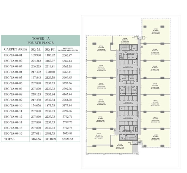 Fourth Floor Plan Of Emaar India Business Centre5