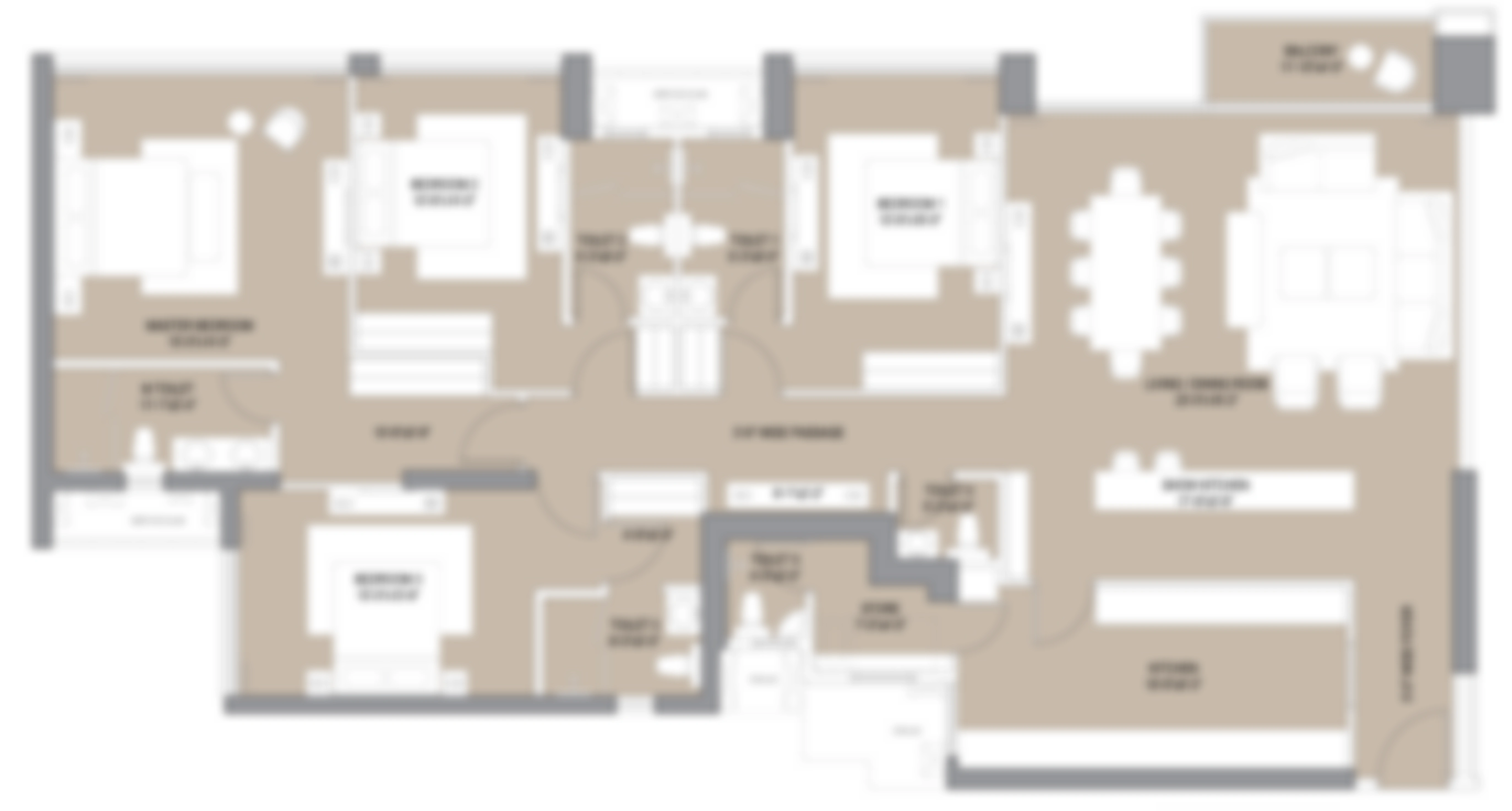 5 BHK Floor Plan of Oberoi Three Sixty North Gurgaon2