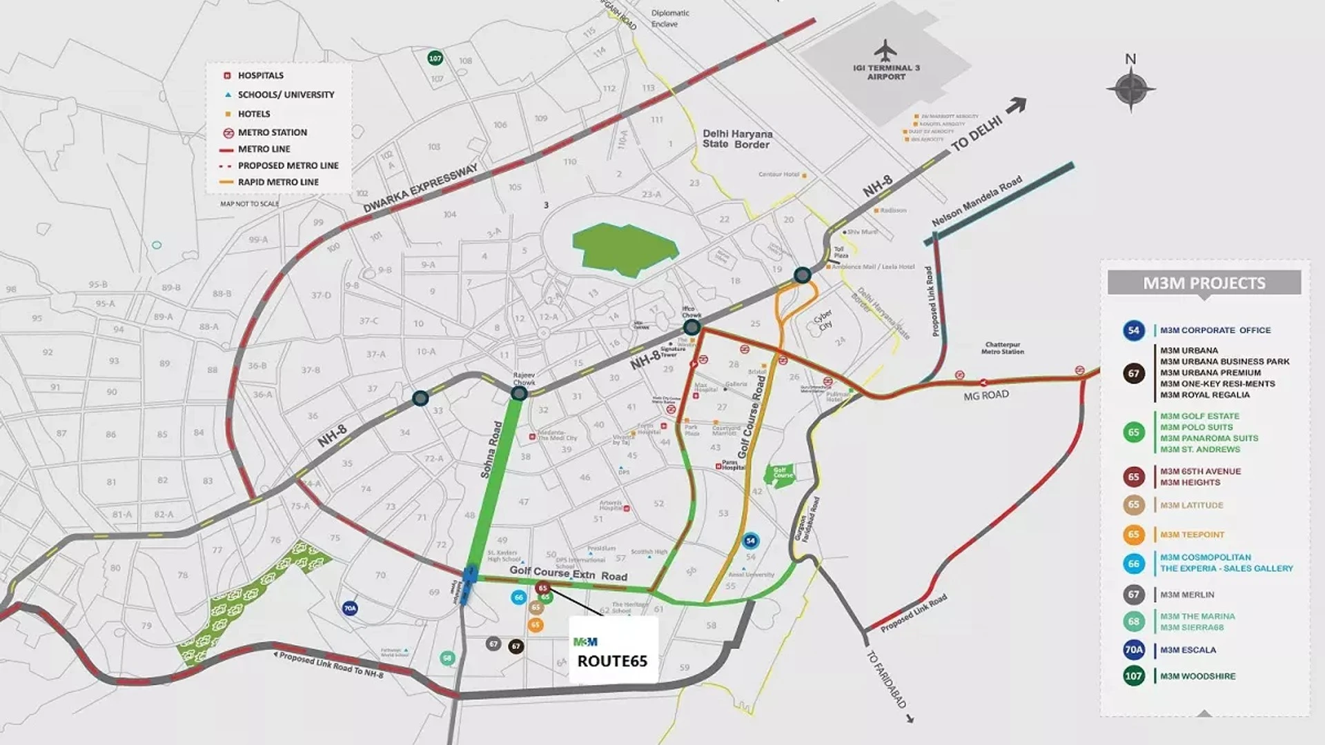 Site Plan Of M3M Route 65, Gurgaon