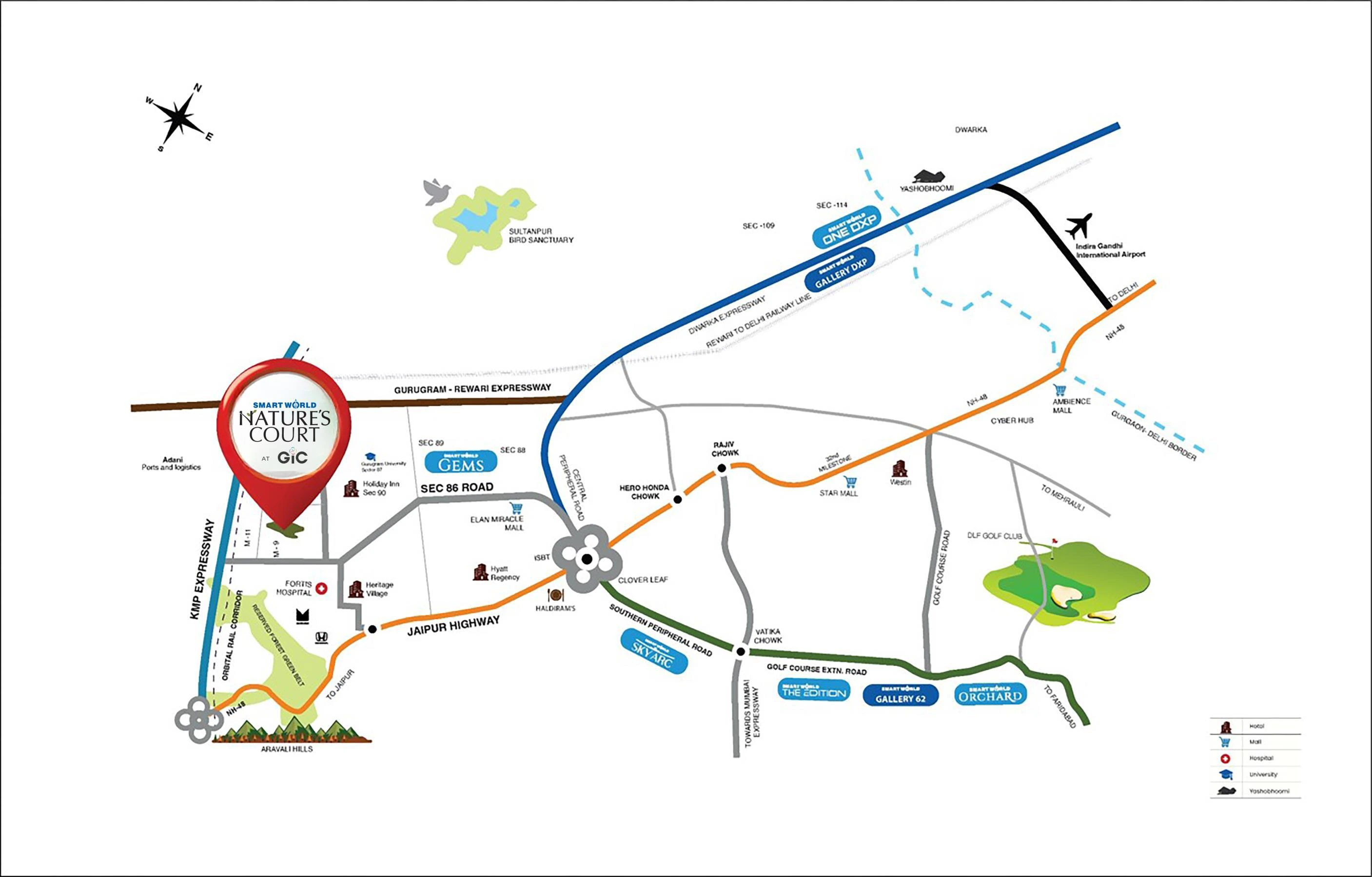 Site Plan Of Smartworld Nature's Court Manesar
