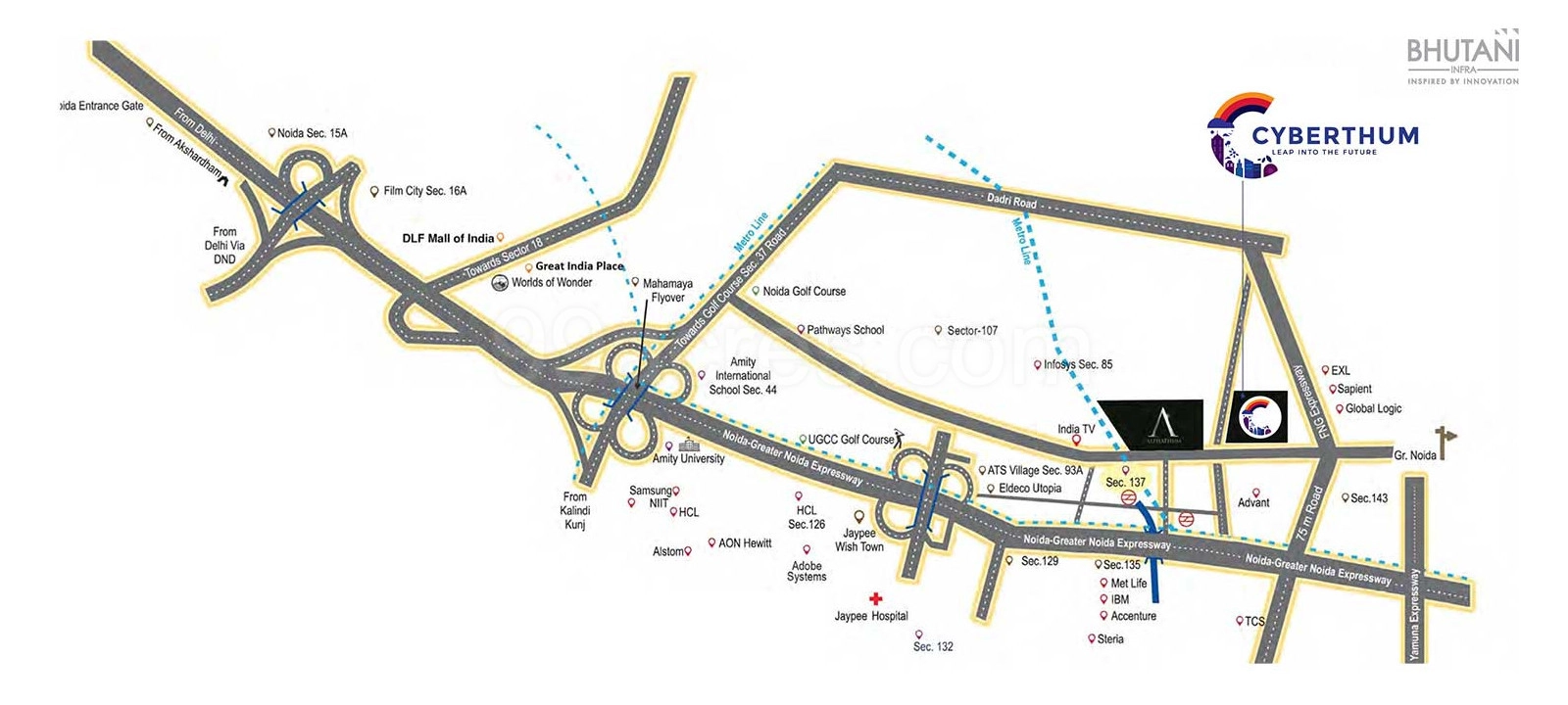 Site Plan Of Bhutani Cyberthum