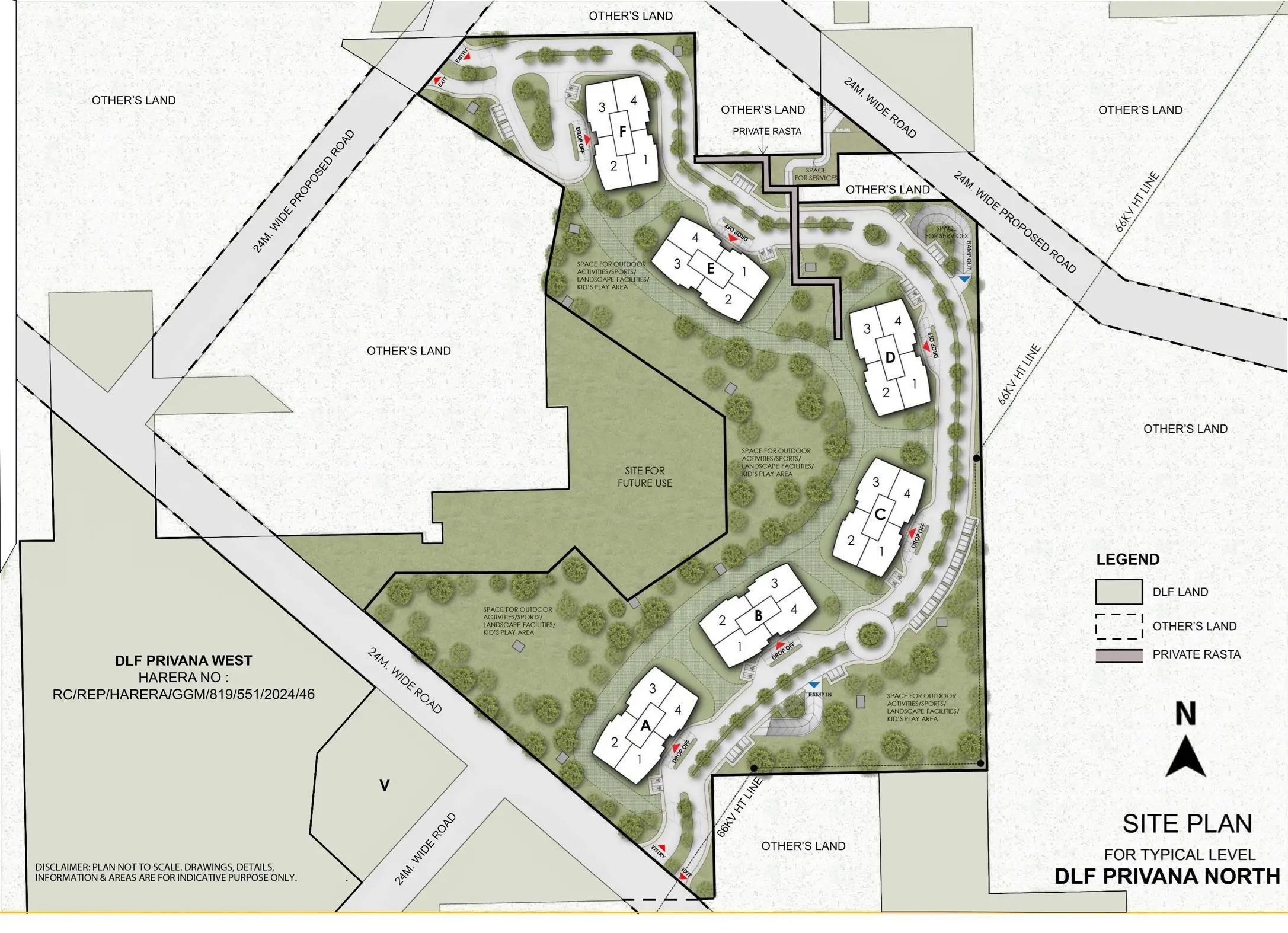 Site plan Of DLF Privana North