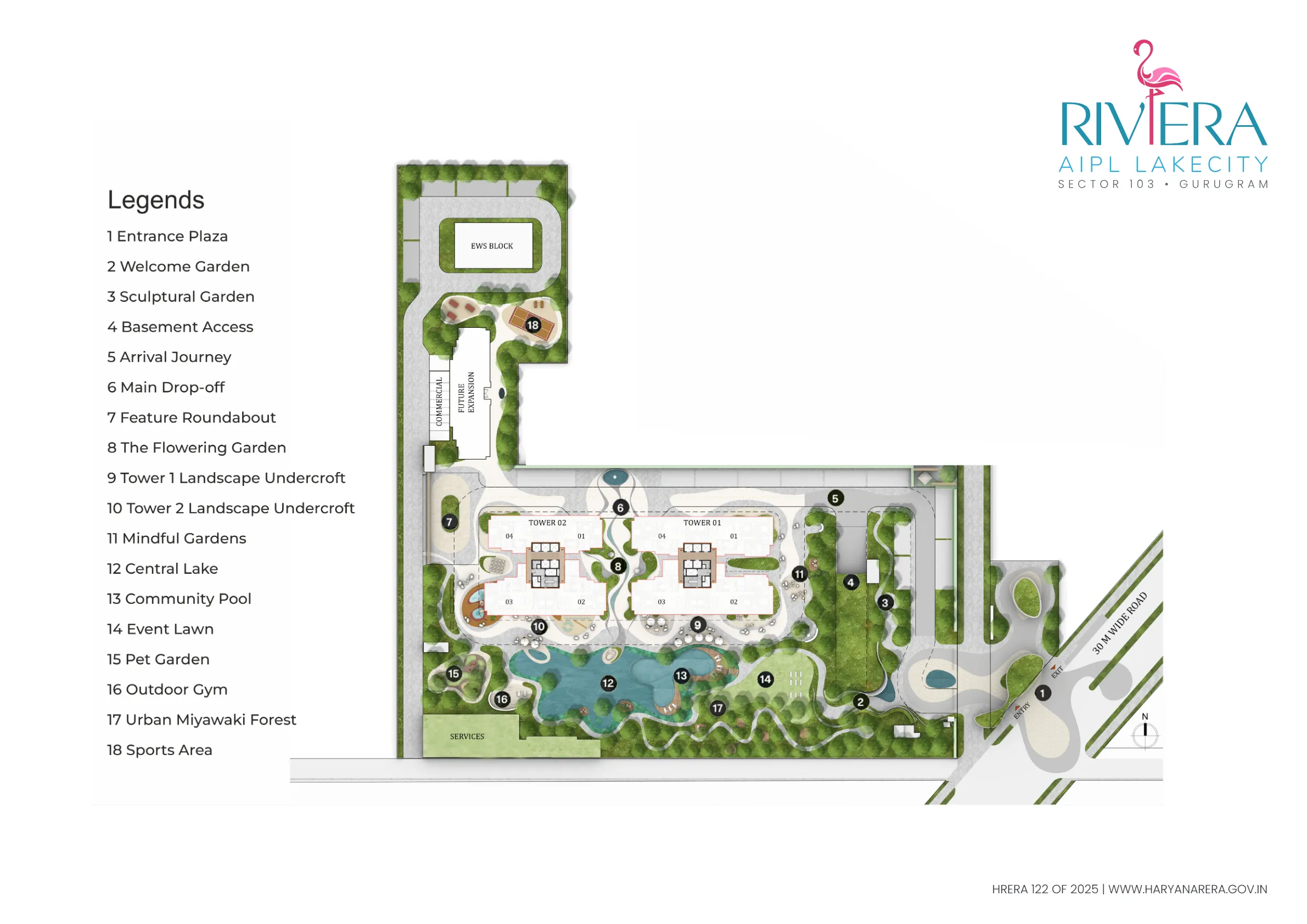 Site Plan Of Riviera At AIPL Lakecity Gurgaon