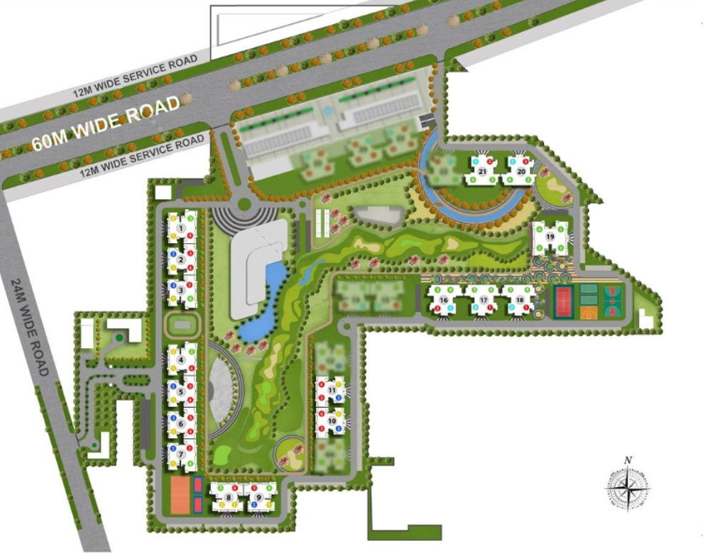 site plan of M3M Golf Hills